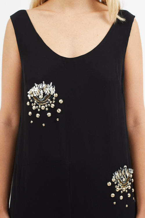 Rachel Comey Black Sequin Embellished Jumpsuit