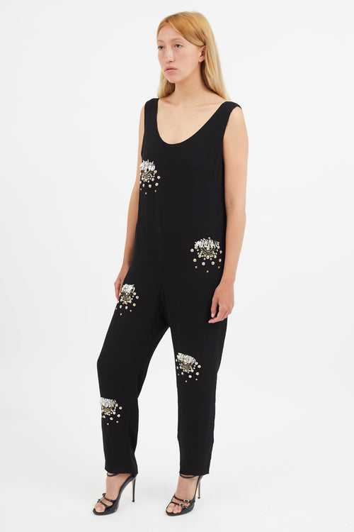 Rachel Comey Black Sequin Embellished Jumpsuit