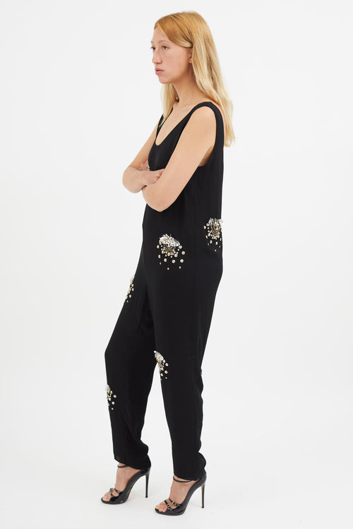 Rachel Comey Black Sequin Embellished Jumpsuit