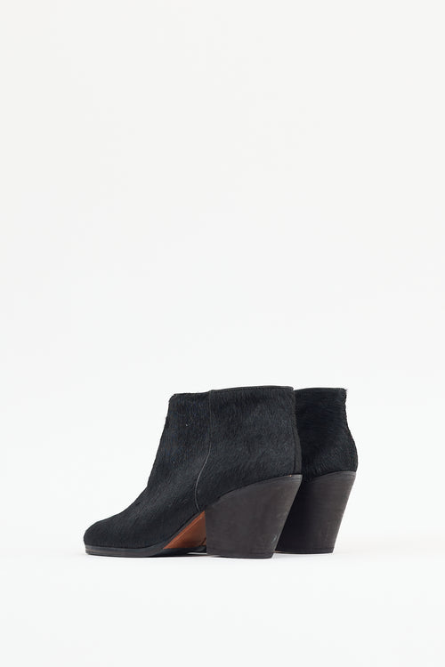 Rachel Comey Black Leather Textured Mars Boot