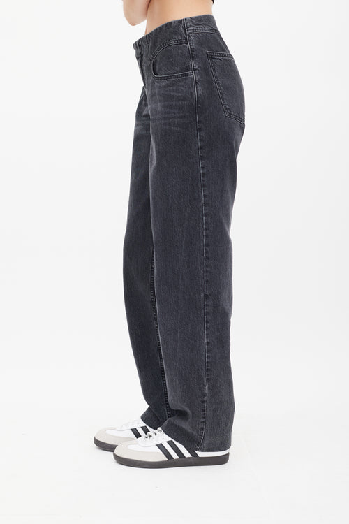 Rachel Comey Washed Black Low Rise Straight Leg Jeans