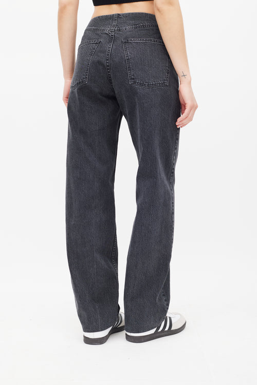 Rachel Comey Washed Black Low Rise Straight Leg Jeans