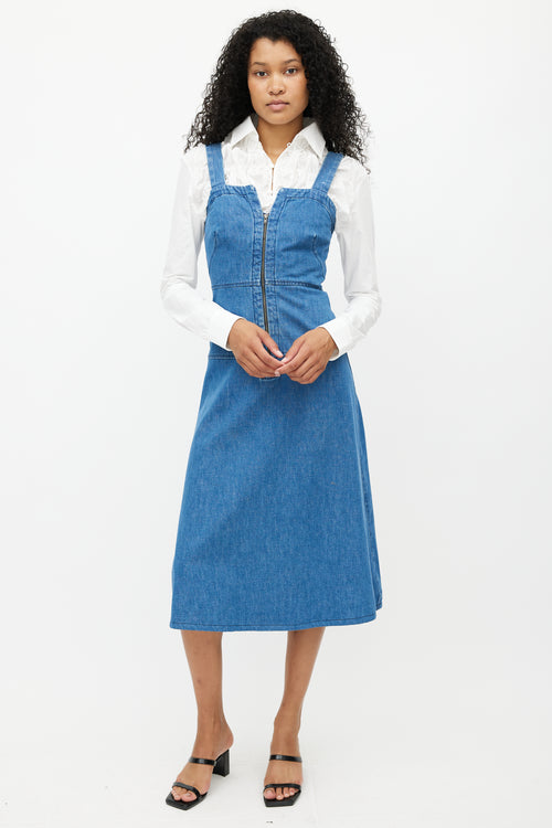 Rachel Comey Blue Denim Zip Dress