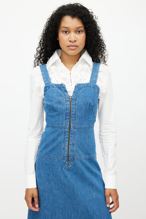 Rachel Comey Blue Denim Zip Dress