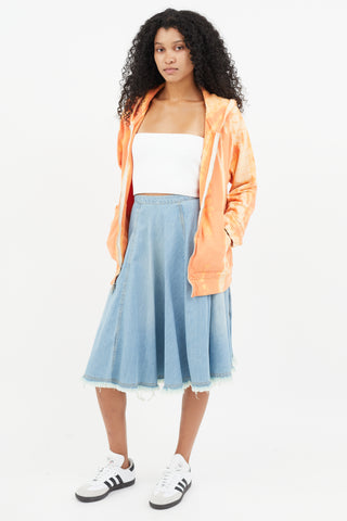 Rachel Comey Blue Distressed Denim Skirt