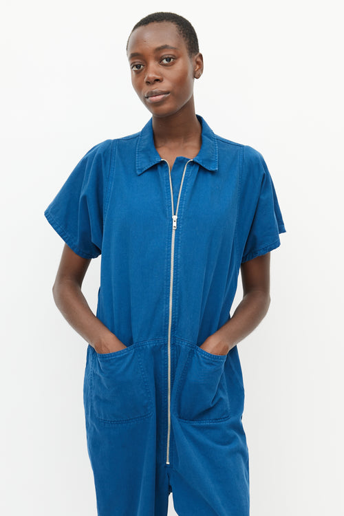 Rachel Comey Blue Straight Leg Jumpsuit