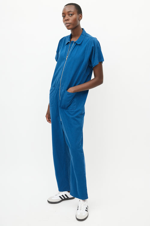 Rachel Comey Blue Straight Leg Jumpsuit