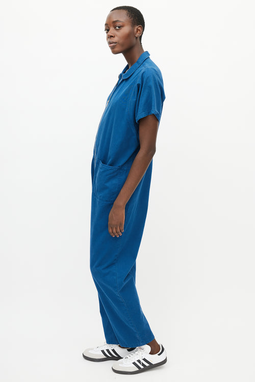 Rachel Comey Blue Straight Leg Jumpsuit