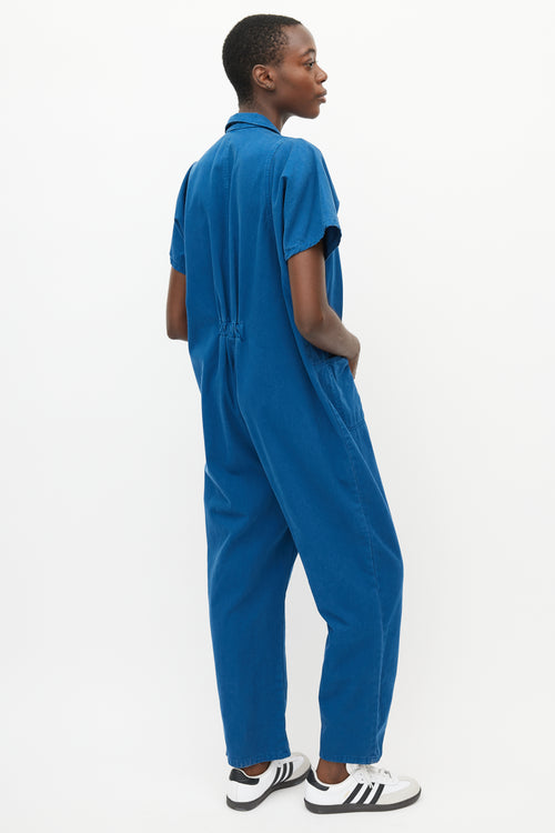 Rachel Comey Blue Straight Leg Jumpsuit