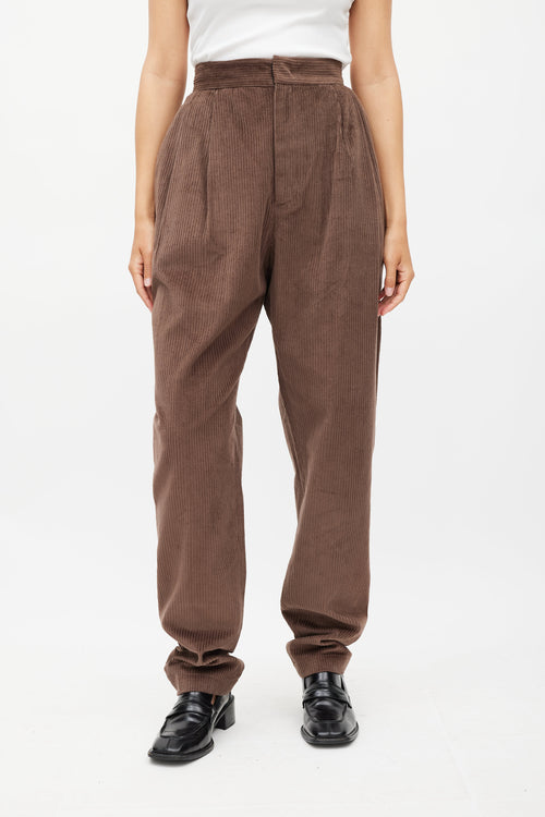 Rachel Comey Brown Corduroy Wale Straight Leg Trouser