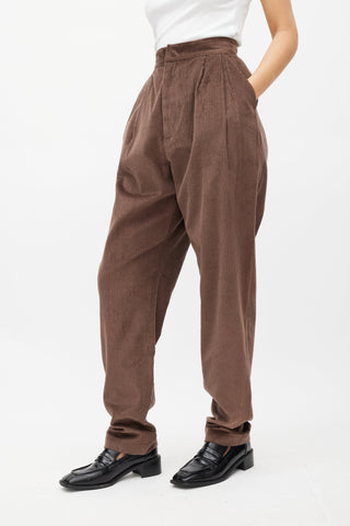 Rachel Comey Brown Corduroy Wale Straight Leg Trouser