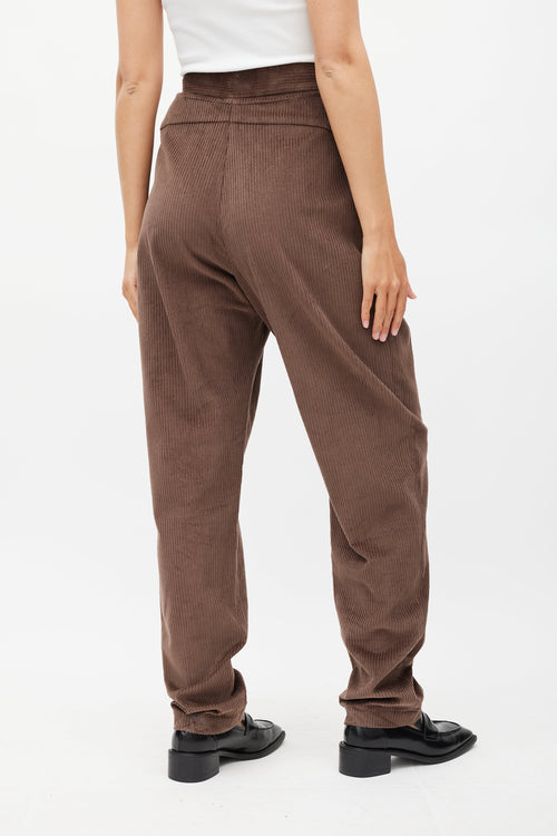 Rachel Comey Brown Corduroy Wale Straight Leg Trouser