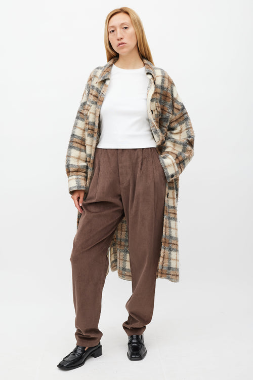 Rachel Comey Brown Corduroy Wale Straight Leg Trouser