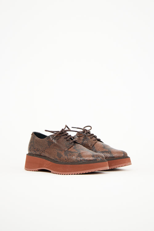 Rachel Comey Brown Leather Curb Oxford