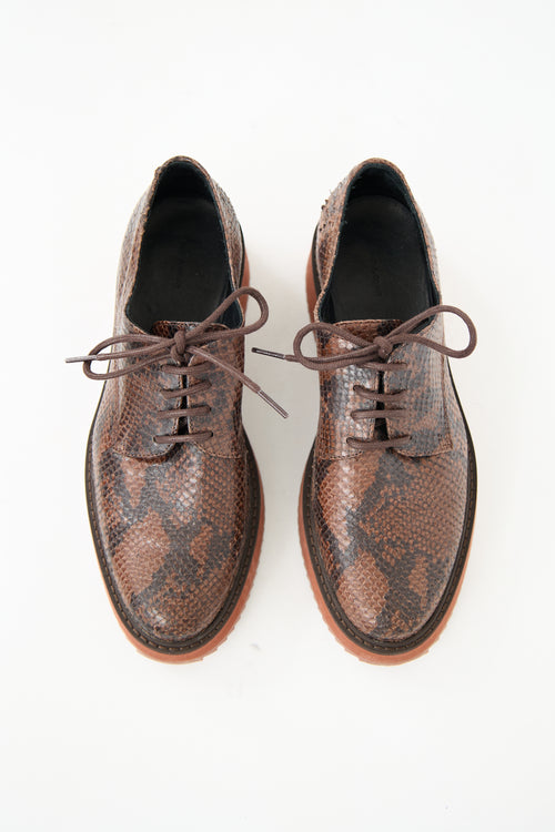 Rachel Comey Brown Leather Curb Oxford