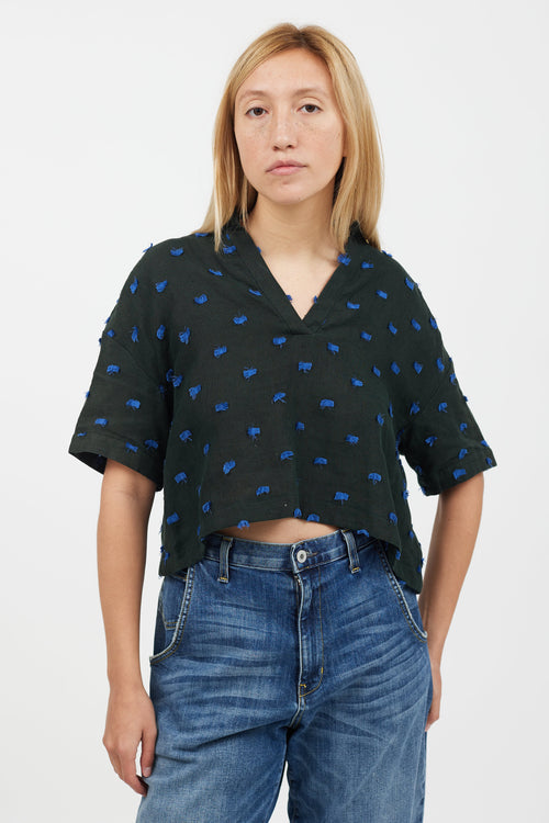 Rachel Comey Green 
Blue Thread T-Shirt