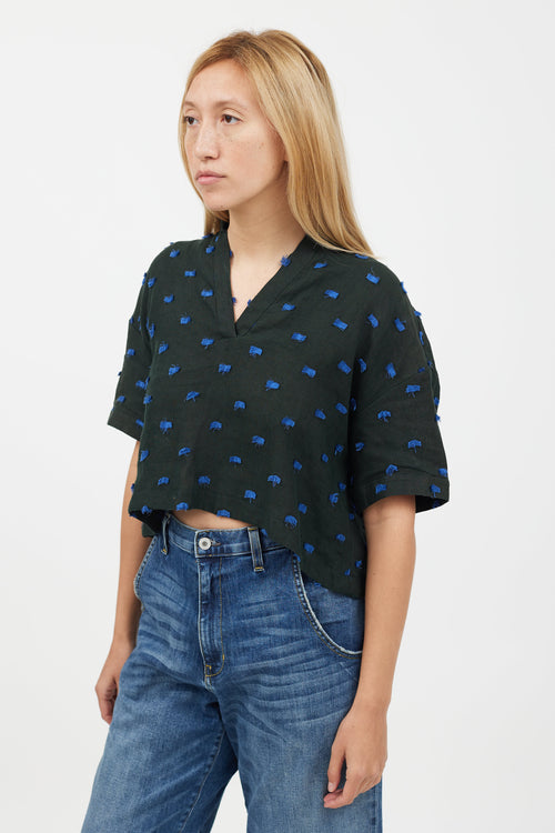 Rachel Comey Green 
Blue Thread T-Shirt