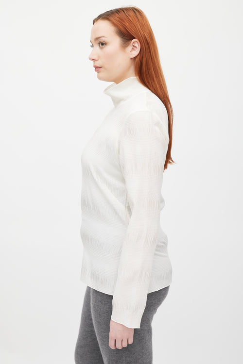 Rachel Comey White Textured Varda Top