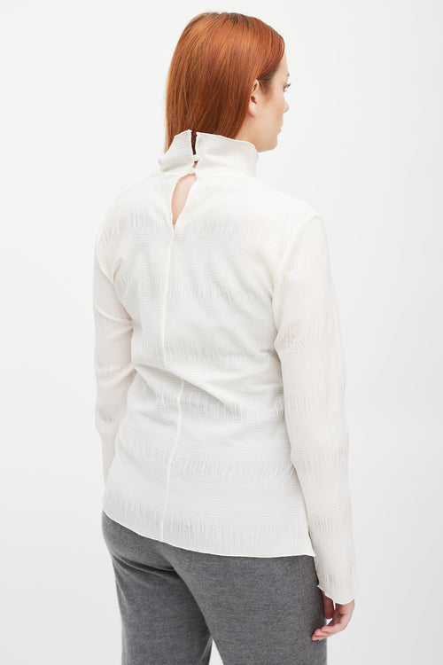 Rachel Comey White Textured Varda Top