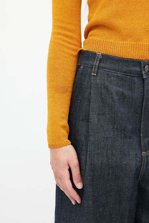 Rachel Comey Orange V-Neck Knit Sweater