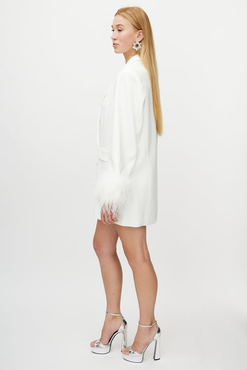 Rachel Gilbert White Oversized Blazer Dress