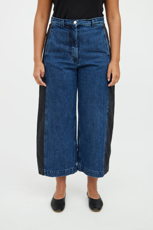 Blue 
Black Panel Wide Jean