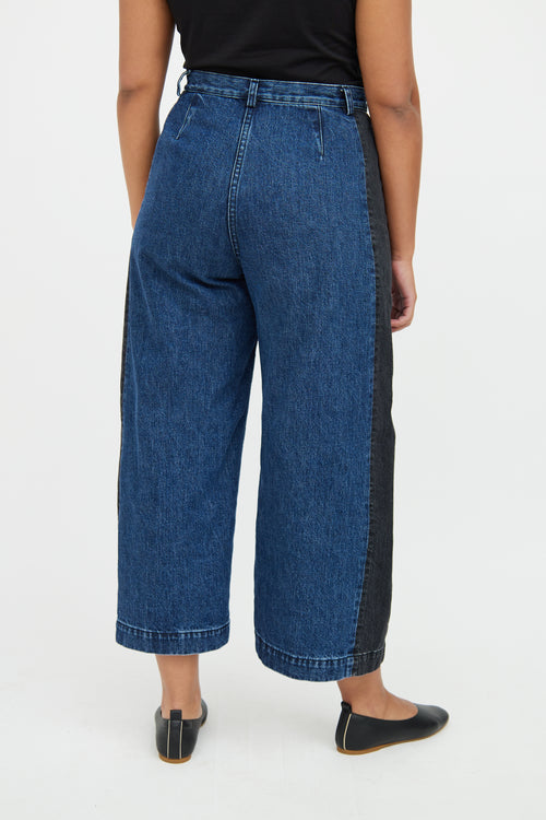 Blue 
Black Panel Wide Jean