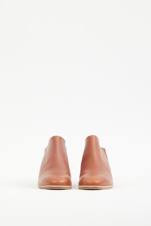 Rachel Comey Brown Leather 
Wood Mule