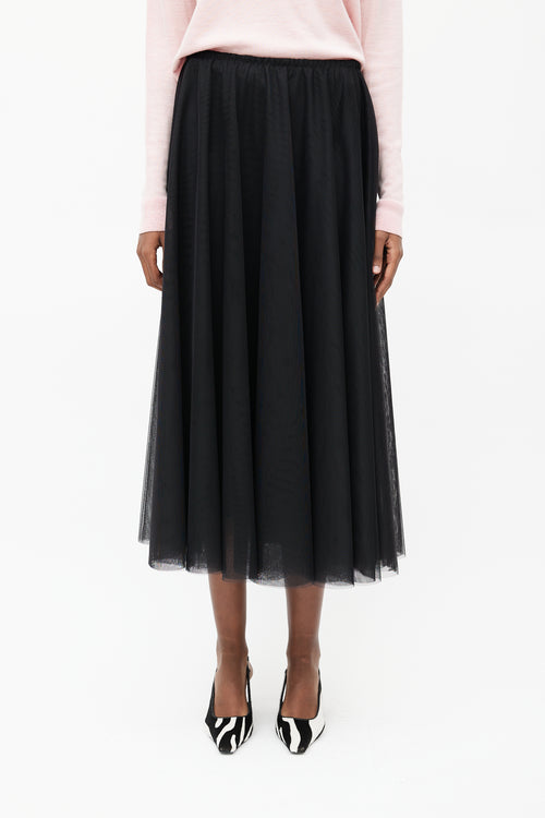 Raey Black Mesh Tulle Skirt