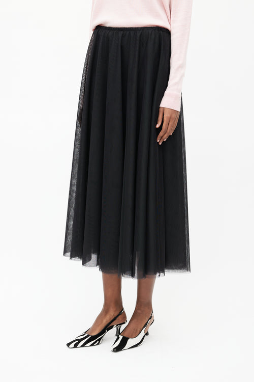 Raey Black Mesh Tulle Skirt