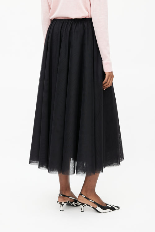 Raey Black Mesh Tulle Skirt