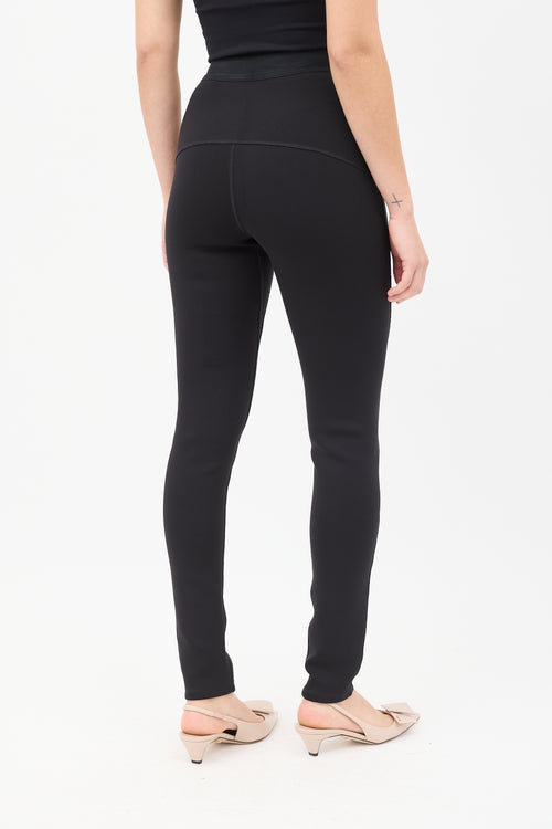 Raey Black Neoprene High Waist Leggings