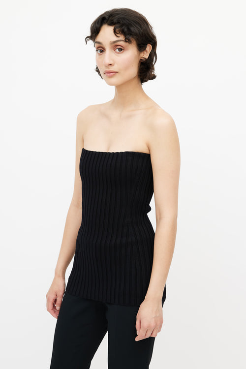 Raey Black Ribbed Tube Top