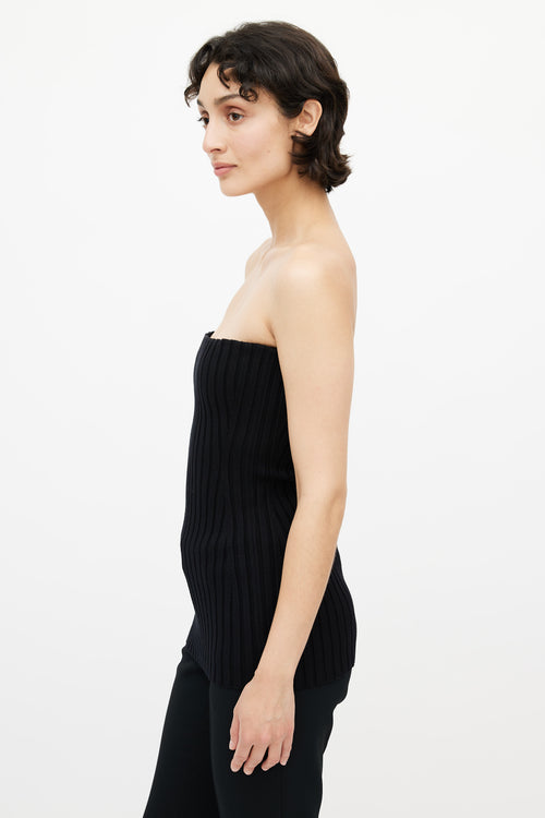 Raey Black Ribbed Tube Top