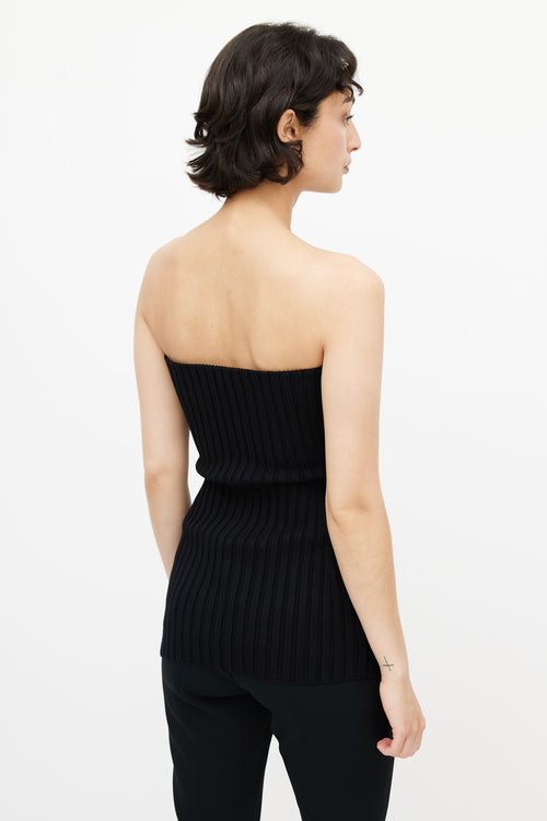 Raey Black Ribbed Tube Top