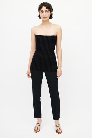 Raey Black Ribbed Tube Top