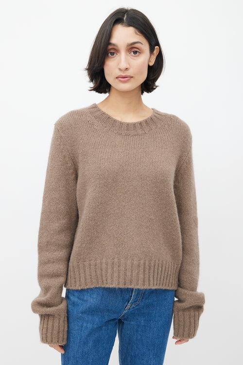 Raey Brown Mohair 
Silk Sweater