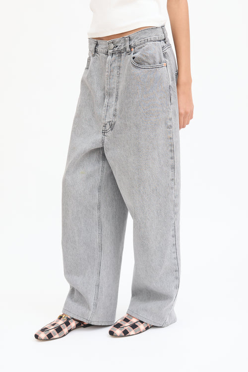 Raey Grey Wide Leg Jeans