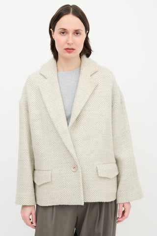 Raey Wool Herringbone Coat