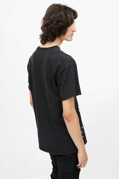 Raf Simons Black 
Multicolour Space Print T-Shirt