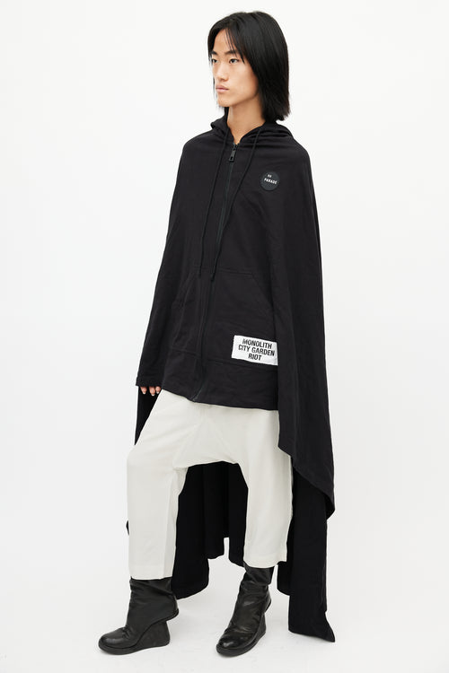 Raf Simons Black Parade Hooded Patch Cape