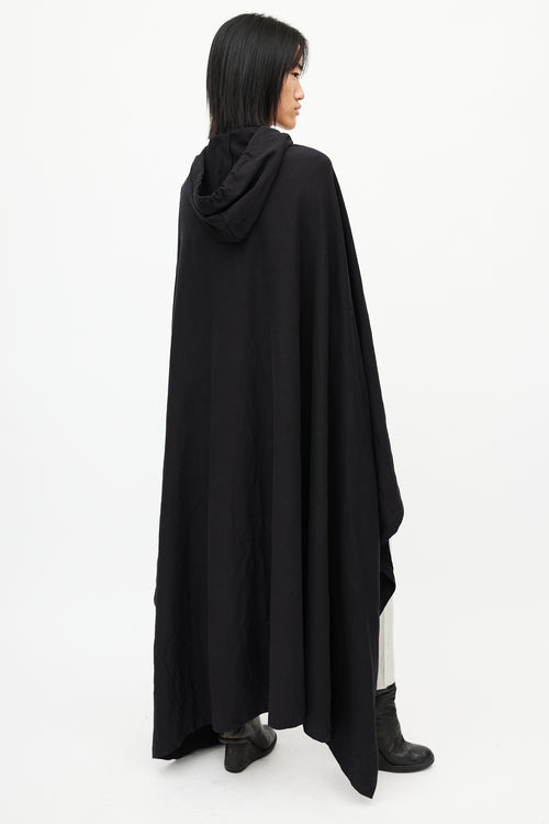 Raf Simons Black Parade Hooded Patch Cape