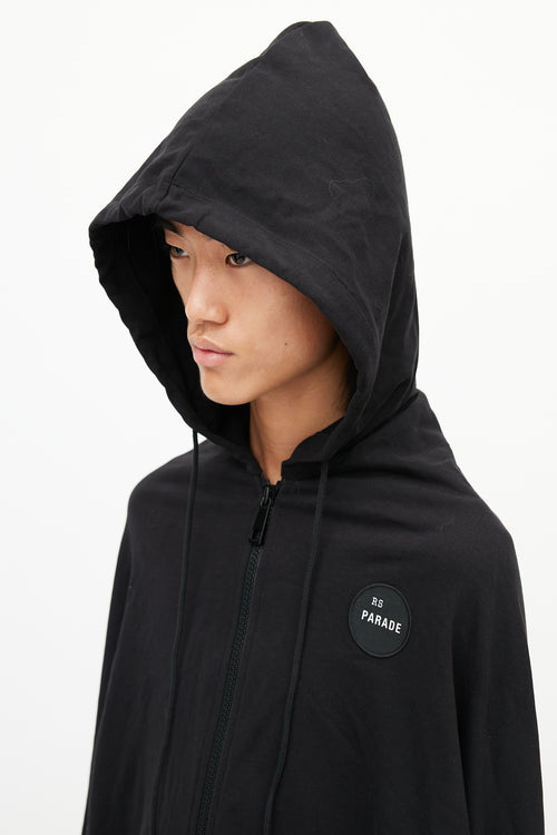 Raf Simons Black Parade Hooded Patch Cape