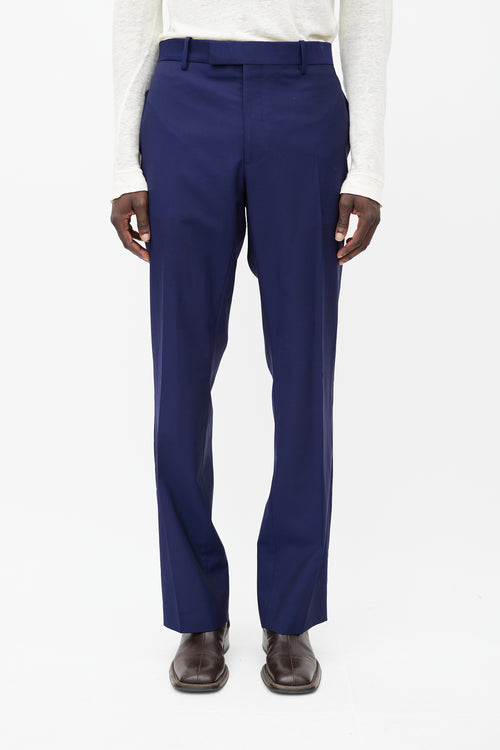 Raf Simons Blue Wool Trouser