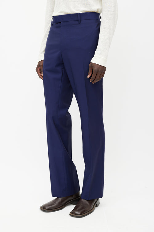 Raf Simons Blue Wool Trouser