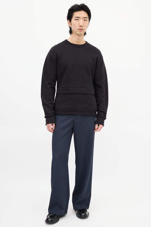 Raf Simons FW 2014 Black Layered Crewneck