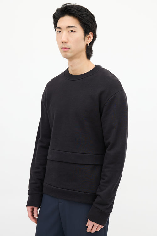 Raf Simons FW 2014 Black Layered Crewneck