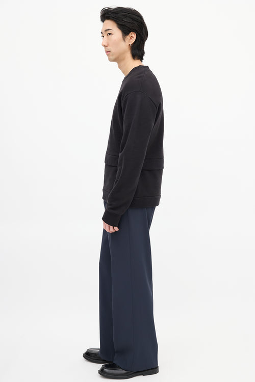 Raf Simons FW 2014 Black Layered Crewneck