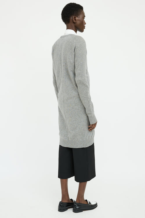 Raf by Raf Simons Grey Long Sleeve Cardigan