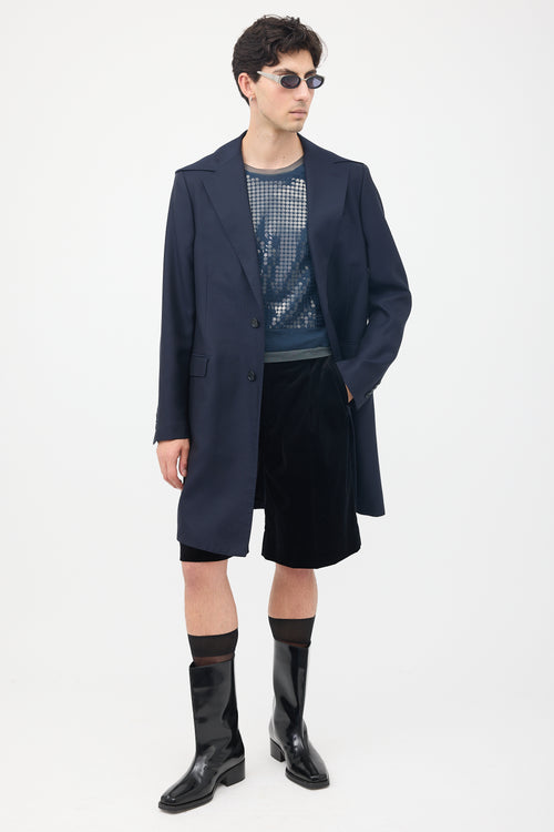 Raf Simons Navy Sailor Top Coat